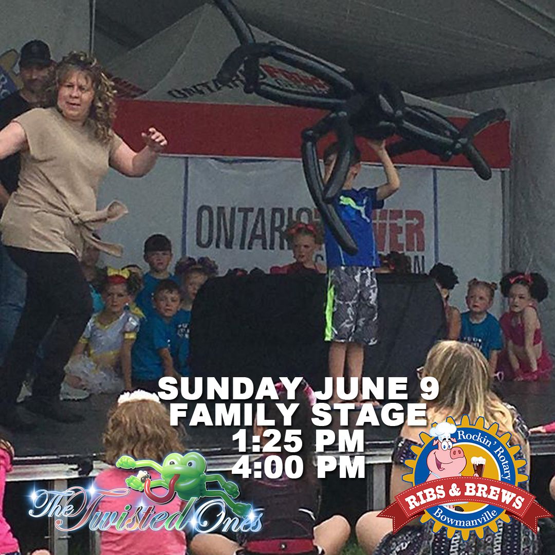 The Twisted Ones balloon show is on NOW at the family stage!