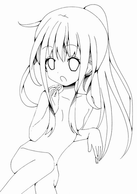 文月ちゃん線画～～～ 