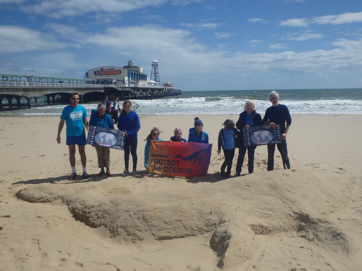 Bournemouth_GP's tweet photo. Had a whale of a time 🐳 at Bournemouth beach yesterday for #WorldOceansDay sculpting a whale in the sand to raise awareness. #ProtectTheOceans https://t.co/B3lWIMqnXZ