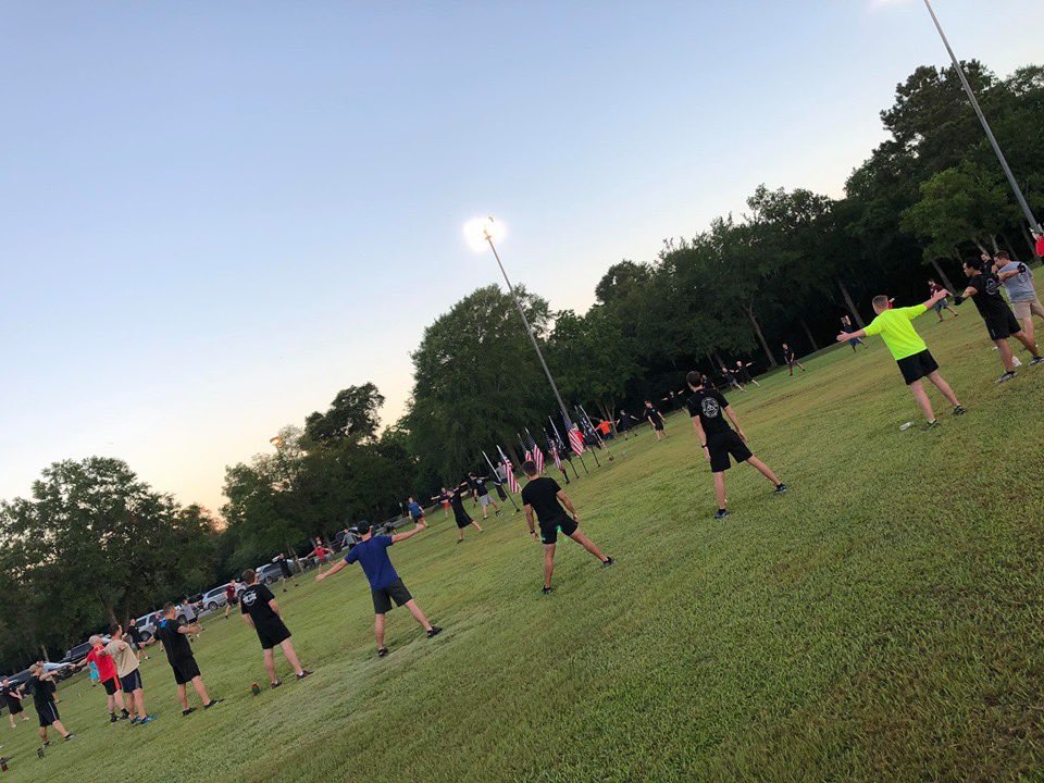 F3_Dunphy's tweet photo. Proud to be apart of the offical launch of @F3Friendswood “The Cage”!!!

61 PAX strong!!!

@F3Houston @F3Nation 

#F3Nation #F3Houston #thecage https://t.co/KOq5nlDBfp