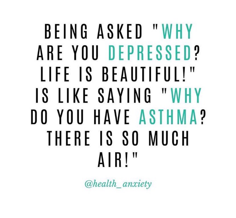 33forever4's tweet image. Depression &amp;amp; anxiety disorders are no more choices than asthma is! Just deciding to “get over it” doesn’t work. Think of them more like “asthma of the brain” #33forever #depressionfacts #breakthestigma #knowledgeisunderstanding #sundayfacts #mentalhealthmatters #sundaymentalphor
