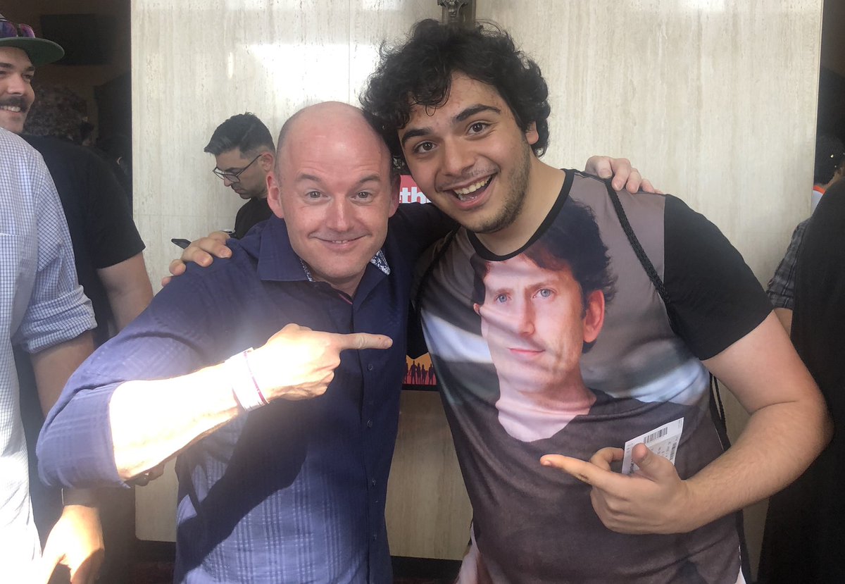 TimWillits's tweet image. OMG! I just met Todd Howard @bethesda #be3
