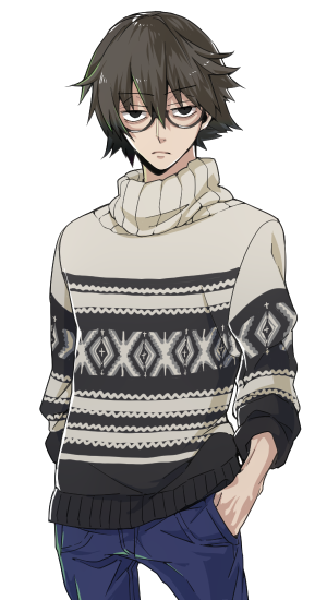 真正面立ち絵の鵺と我妻