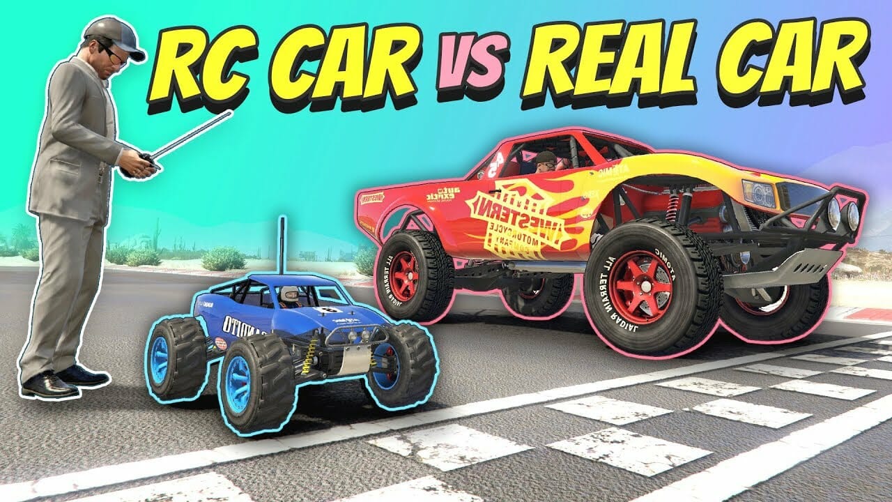 Epicgoo Com Gta 5 Rc Car Vs Real Car Link T Co Ykaognecap Chop Dog Dragrace Durability Experiment Fantasy Franklinclinton Funny Grandtheftautov Gtav Gta5 Humour Joy Michaeldesanta Playing Ps4 Radiocontrol