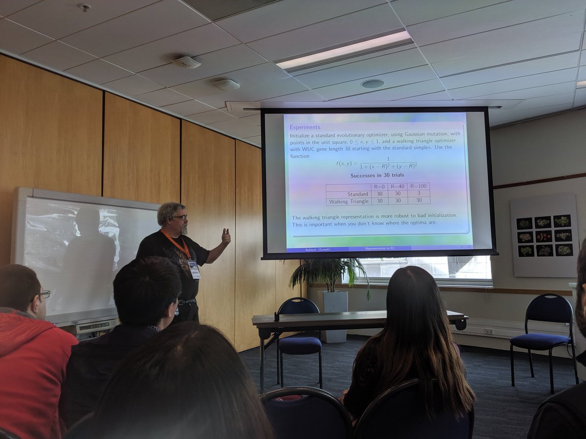 Modsurski's tweet image. Great workshop on representations for #EvolutionaryComputation by @OccupyMath from @uofg at @CEC_2019. What a great way to kick off the conference! 🧬👨💻👩💻🤖