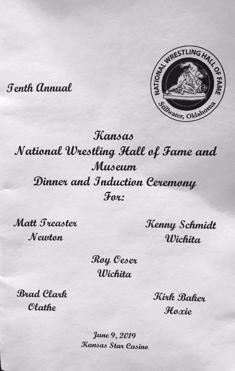 NWHOF_KS's tweet image. Congratulations to the Hall of Fame Class of 2019
🔸Kirk Baker
🔸Brad Clark
🔸Roy Oeser
🔸Kenny Schmidt
🔸Matt Treaster