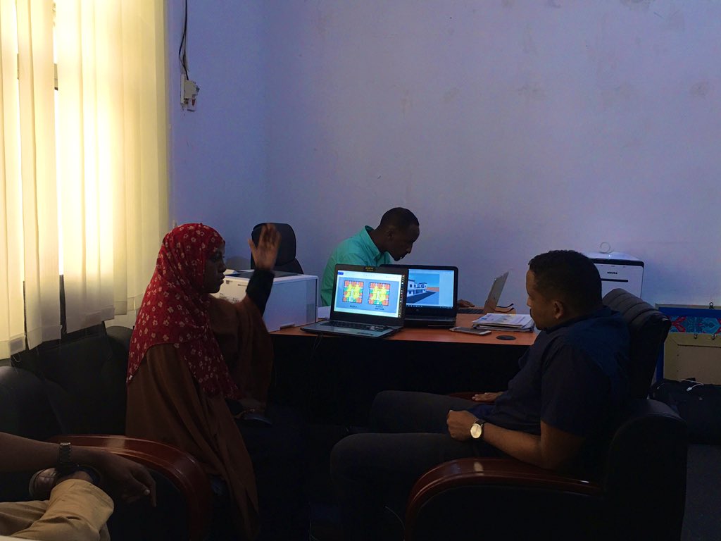 DSUBenadir's tweet photo. Our technical team at @MunicipalityMog had a day long critical workshop session. Peers evaluated work & designs produced over the last couple of weeks for 300 new social housing in Benadir. We have many exciting ideas, one being an inclusive multi-purpose community center. #DS4M https://t.co/F12DHoGQRG
