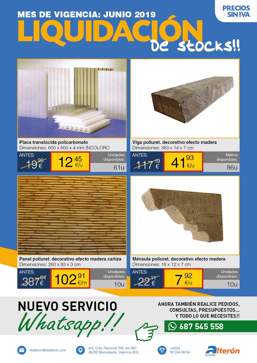 alteronescayola's tweet photo. Y mañana vuelta a la rutina❗️
A ponerse las pilas ❗️
Recuerda nuestra liquidación de stocks❗️

#Alteron #Los_Mejores_Precios #Los_Más_Competitivos https://t.co/zyYyUaEk5X
