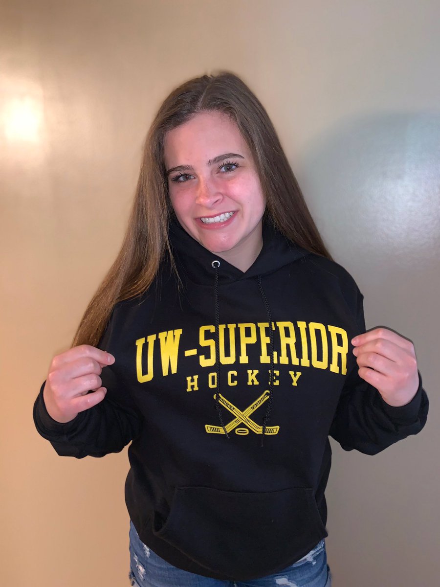 allie_hatcher2's tweet photo. I am extremely grateful to announce my commitment to further my education and hockey career at The University of Wisconsin-Superior. Thank you to all my family, friends, and coaches who believed in me and helped get me to where I am today. Go Yellowjackets!!🐝🖤 https://t.co/aDR77QGrlH