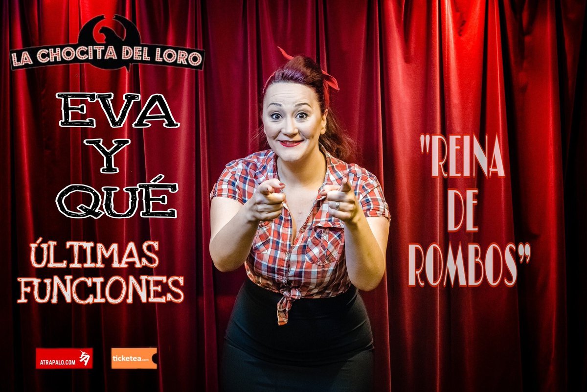 chocitadelloro's tweet photo. Empieza la semana con unas risas de la mano de @EVAYQUE y su #ReinaDeRombos en la @chocitadelloro de #GranVía https://t.co/AkysTODorg Si haces RT y eres follower sorteo de 2 entradas https://t.co/PSch1aNIY0