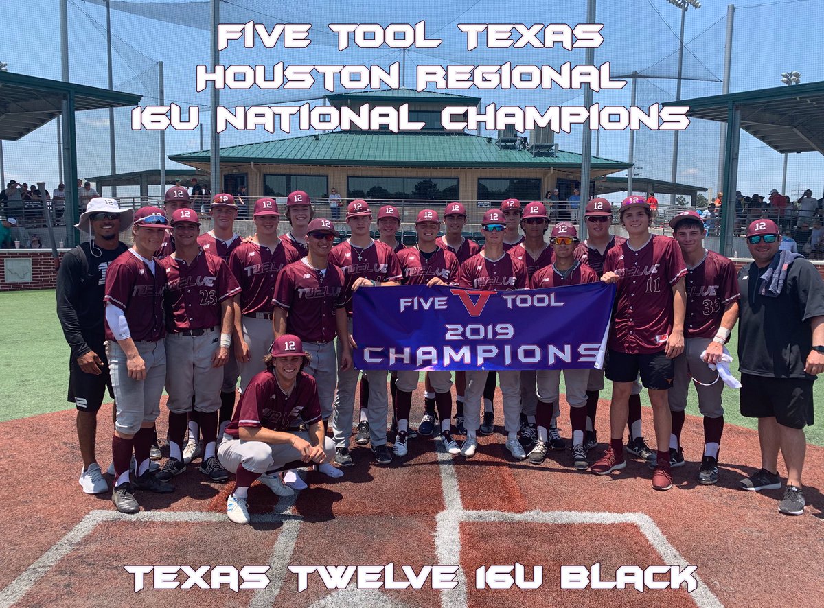 FiveTool's tweet photo. 🏆Congrats to the @FiveToolTexas Houston Regional 16U National Champions, @TwelveBaseball 16U Black!🏆 https://t.co/2TTscD158b
