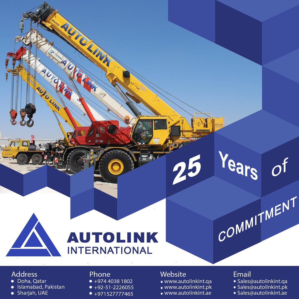 autolinkintl's tweet photo. Fulfilling our customers demand superior load-handling capabilities from our cranes since 25 years!
#AutoLinkInt #construction #autolinkqatr #constructionmanagement #Qatar #building #heavymachinery #trading #equipmentrental #constructionmachinery #cranes #buildingsite https://t.co/V5kClKrTYp