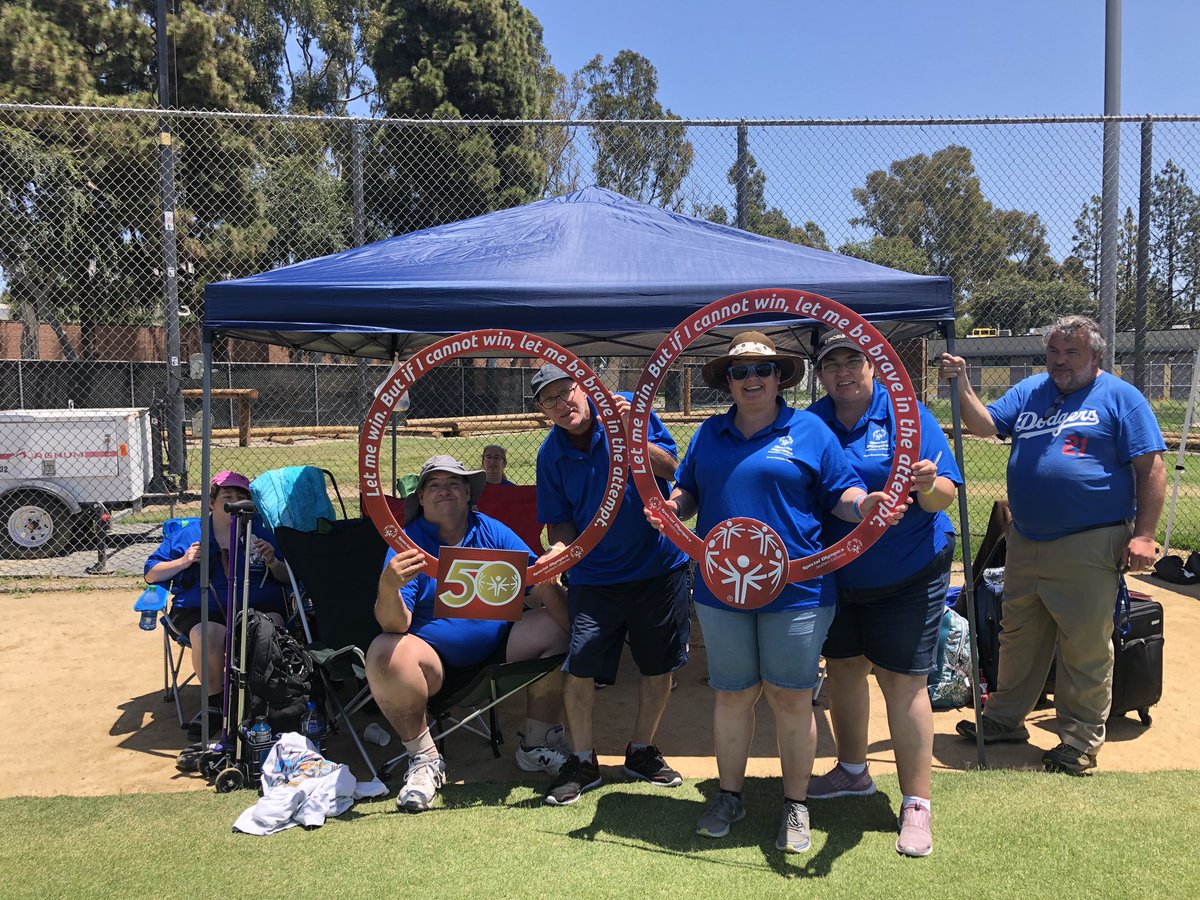 SOSoCal's tweet photo. All of these athletes from around Southern California here to play some Bocce ! #SOSCBocce #SOSCSG https://t.co/X0q0o60BGG