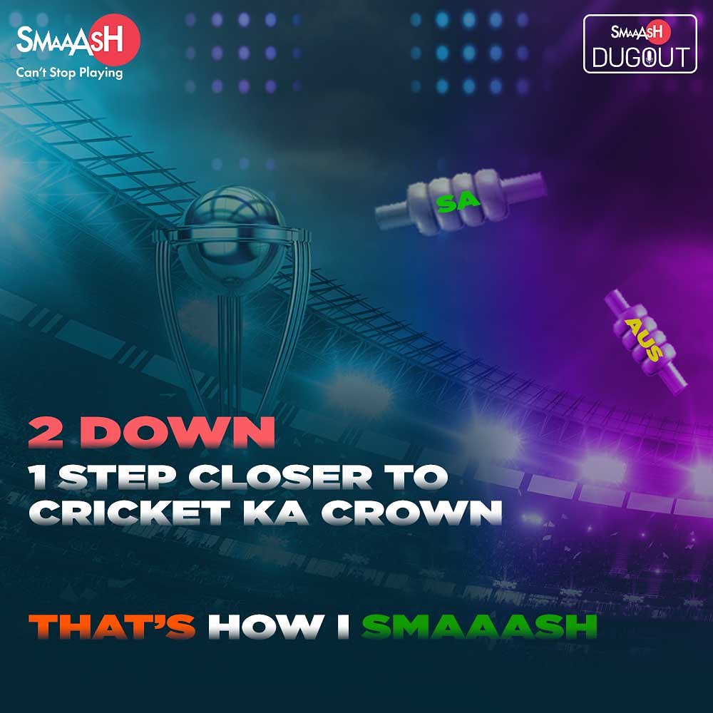 One more bites the dust as the winning run continues. Practice at #SmaaashCricket and #GetSmaaashing against the legends of the game.
#ThatsHowISmaaash
#cwc19 #indvsaus #cricketworldcup #cwc #cricketworldcup2019 #IndiaWorldCup #worldcup #WorldCupScreening #worldcup2019 #Smaaash