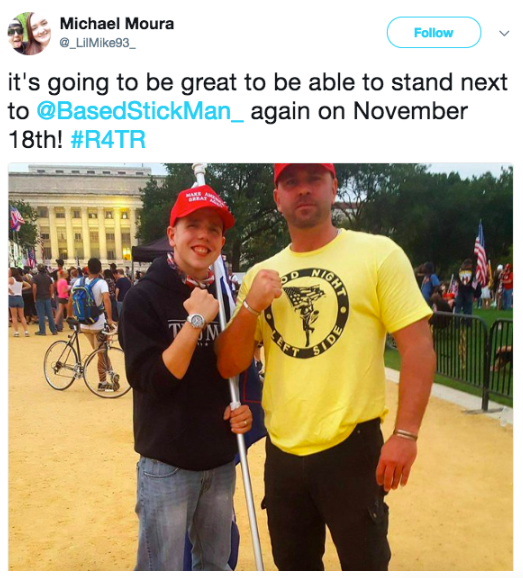 2/ Moura's been with Resist Marxism since its inception in the fall of 2017, when it was founded by Kyle "Based Stickman" Chapman, who's currently facing two separate violent felony charges.