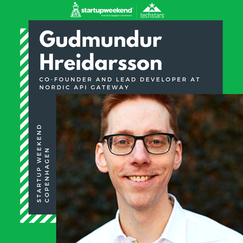 CphSW's tweet image. Startup Weekend Copenhagen is proud to present event mentor 
Gudmundur Hreidarsson - Co-founder and Lead Developer @ Nordic API Gateway  

🎫 Last chance to grab your ticket bit.ly/CPHSW19  

#cphftw #cphsw #cphftweek #fintech #startupweekend #givefirst