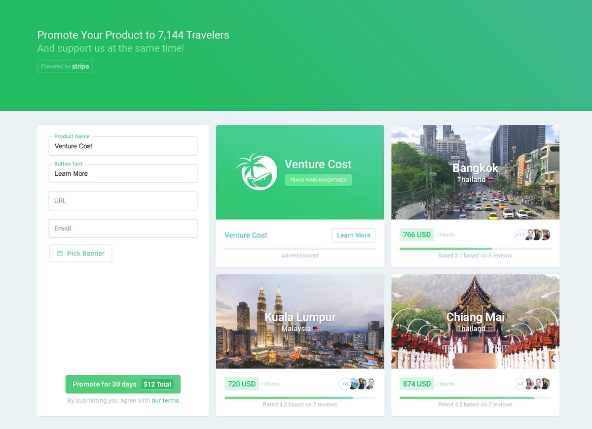 venturecost's tweet photo. We now offer fancy promotions for just $12 💰The ads are shown on the start &amp; explore page for 30 days.

You can even preview exactly how they'll appear before purchasing!
Try it out here: https://t.co/nq32sMkfRx https://t.co/IOPWcuYb3D