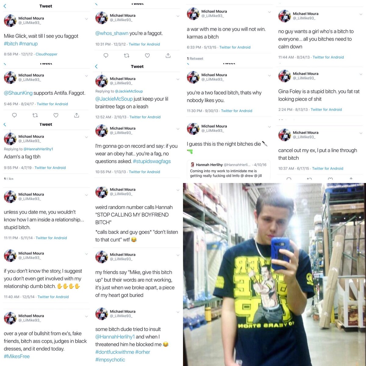 9/ Despite Straight Pride Parade organizer Mark Sahady's claim that it's not a homophobic event, here's the tweets of Michael Moura, his second-in-command in Resist Marxism.A stream of homophobia, transphobia, and misogyny.