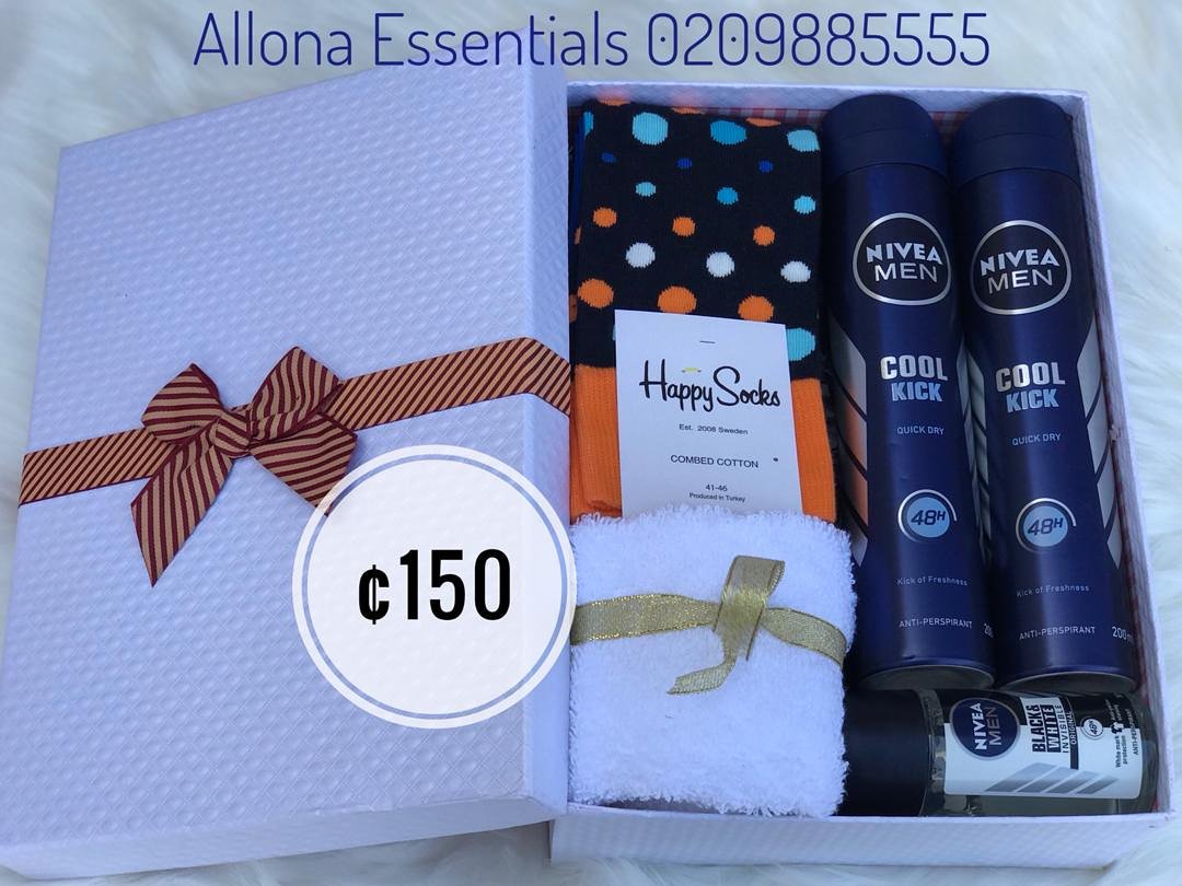 allona_gh's tweet photo. A week away - 16th June to celebrate that special father, we are taking orders.
https://t.co/iTBh6aRWf3
Contents;
¢150 - FD5
*⃣Nivea Deodorant Spray(2)
*⃣Nivea Roll on (1)
*⃣Pair of socks (2)
*⃣Face Towels (2
#fathersdaygifts #giftboxes #giftshop #accraghana #AllonaEssentials https://t.co/YYzx00p5tY