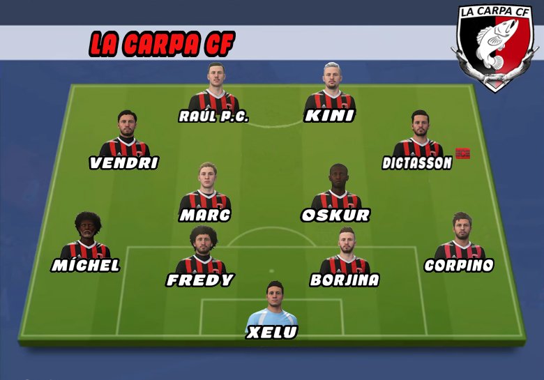 LaCarpaCF's tweet photo. Alineación confirmada para el partido de esta noche:

⏰ 23:00 🆚 @laparkaeasport ♦️TPF♦️

📺 https://t.co/ZbaAkuWdc6
🙌🏼 #VamosCarpa https://t.co/yHLKodyIcP