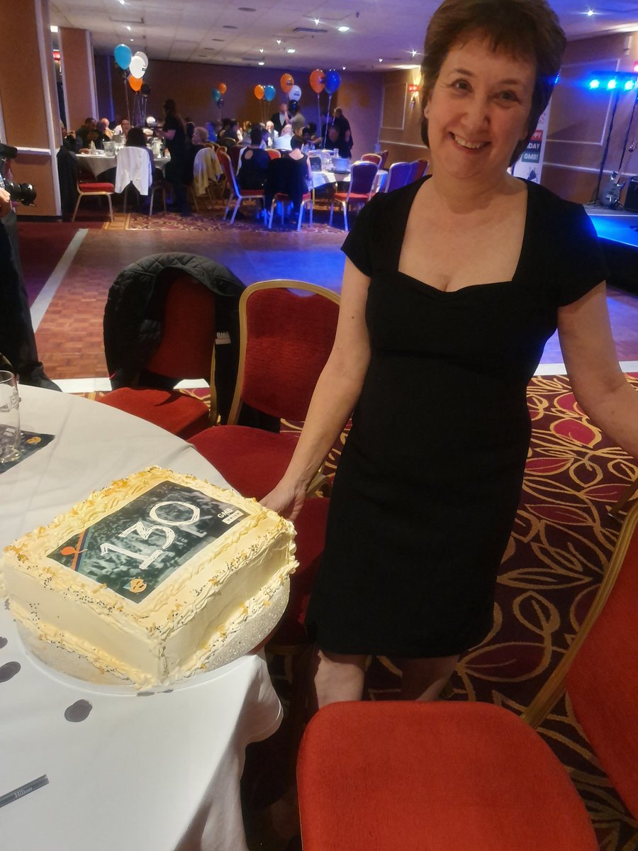 GMB Union President Barbara Plant with GMB Union 130th birthday cake at GMB Union President evening #GMB19 <a href="/GMBSouthern/">GMB Southern Region</a>