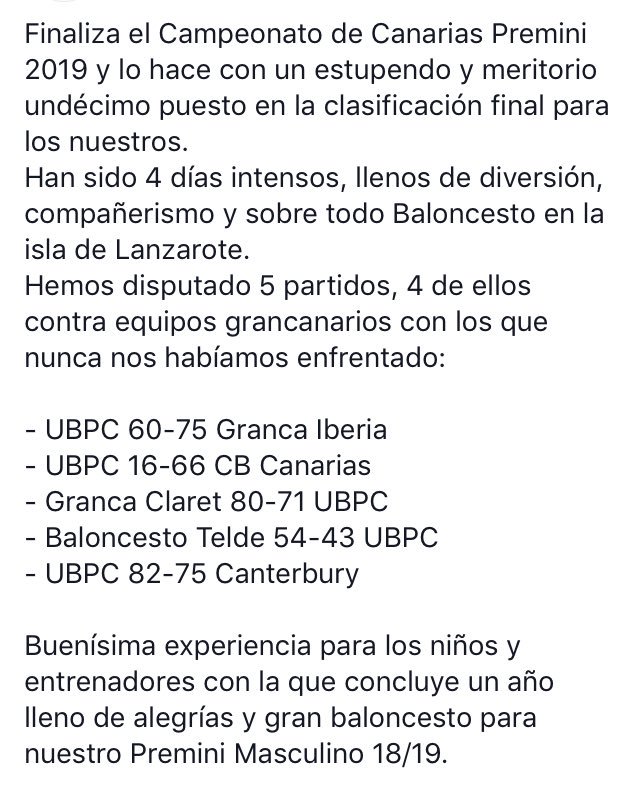 UBPuertoCruz89's tweet photo. #CCPremini2019, 11º de Canarias. https://t.co/wZVw77NPbA