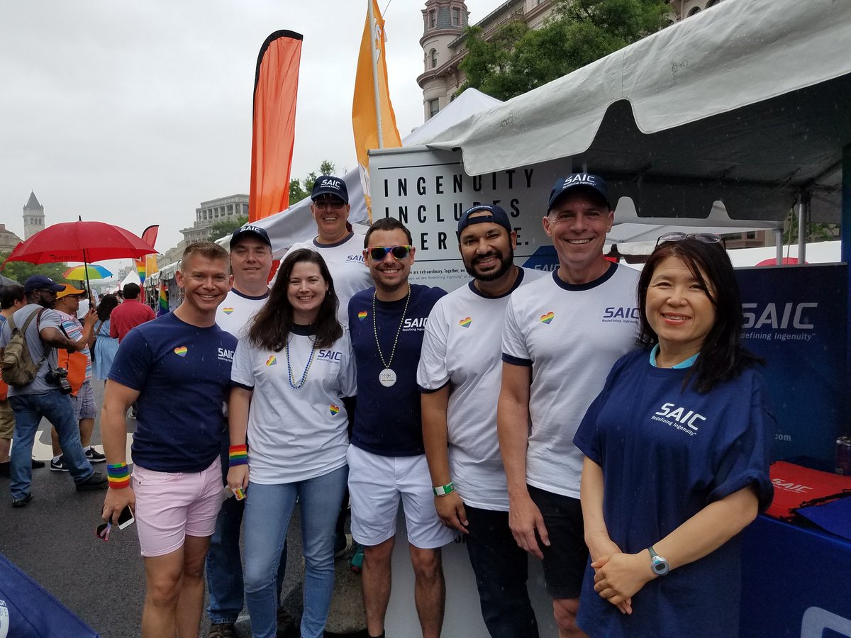 raverja1's tweet photo. Thanks to everyone from @SAICinc that donated their time for @CapitalPrideDC Pride Festival today. Great turn out to show our #Pride and commitment to #inclusion and #diversity. #RedefiningIngenuity #SAICequality https://t.co/nSJbSGpVHw