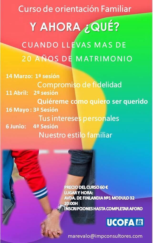 UCOFAsevilla's tweet photo. ¿Y ahora qué? Cuando llevas más de 20 años de relación matrimonial...Éxito de participación en el Curso #OrientacionFamiliar @IFFD_spain
#Fidelidad
#Amor
#Compromiso
#ProyectoComun
#Generosidad https://t.co/aguU3UgpVI