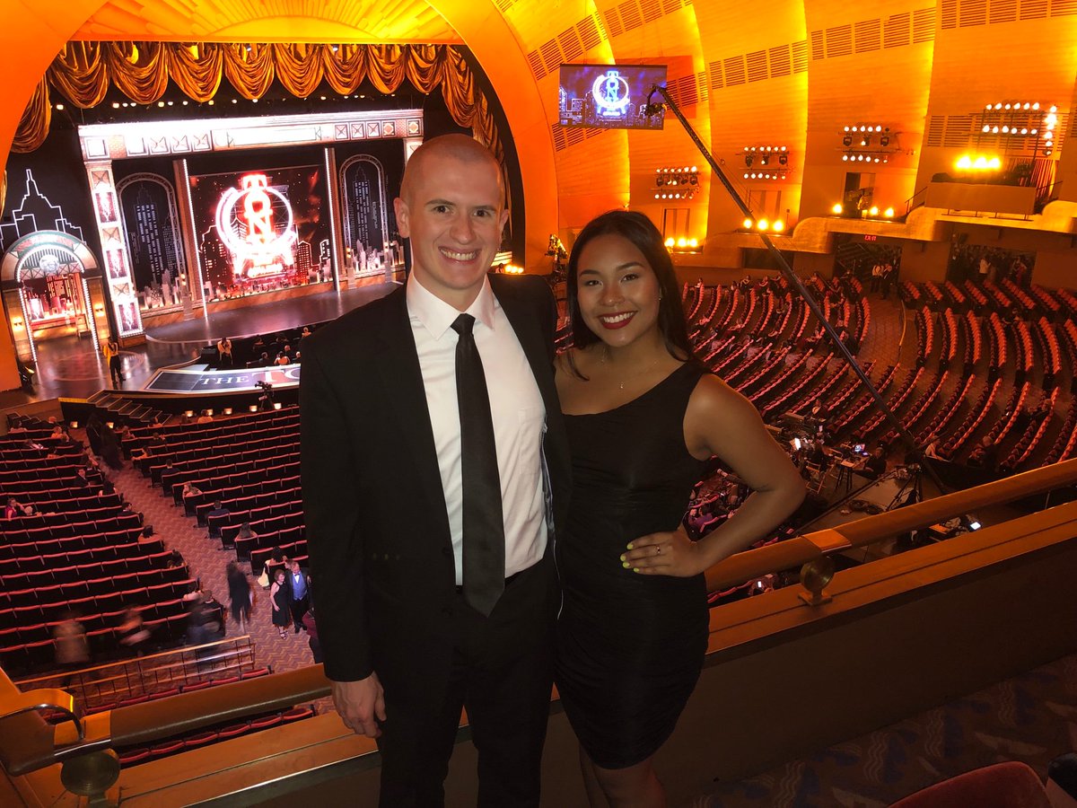 At <a href="/RadioCity/">Radio City</a> for the 73rd <a href="/TheTonyAwards/">The Tony Awards</a>! Rooting for <a href="/hadestown/">Hadestown</a>, @rachelchavkin, <a href="/jrmypope/">Jeremy Pope</a>, and so many other talented nominees.