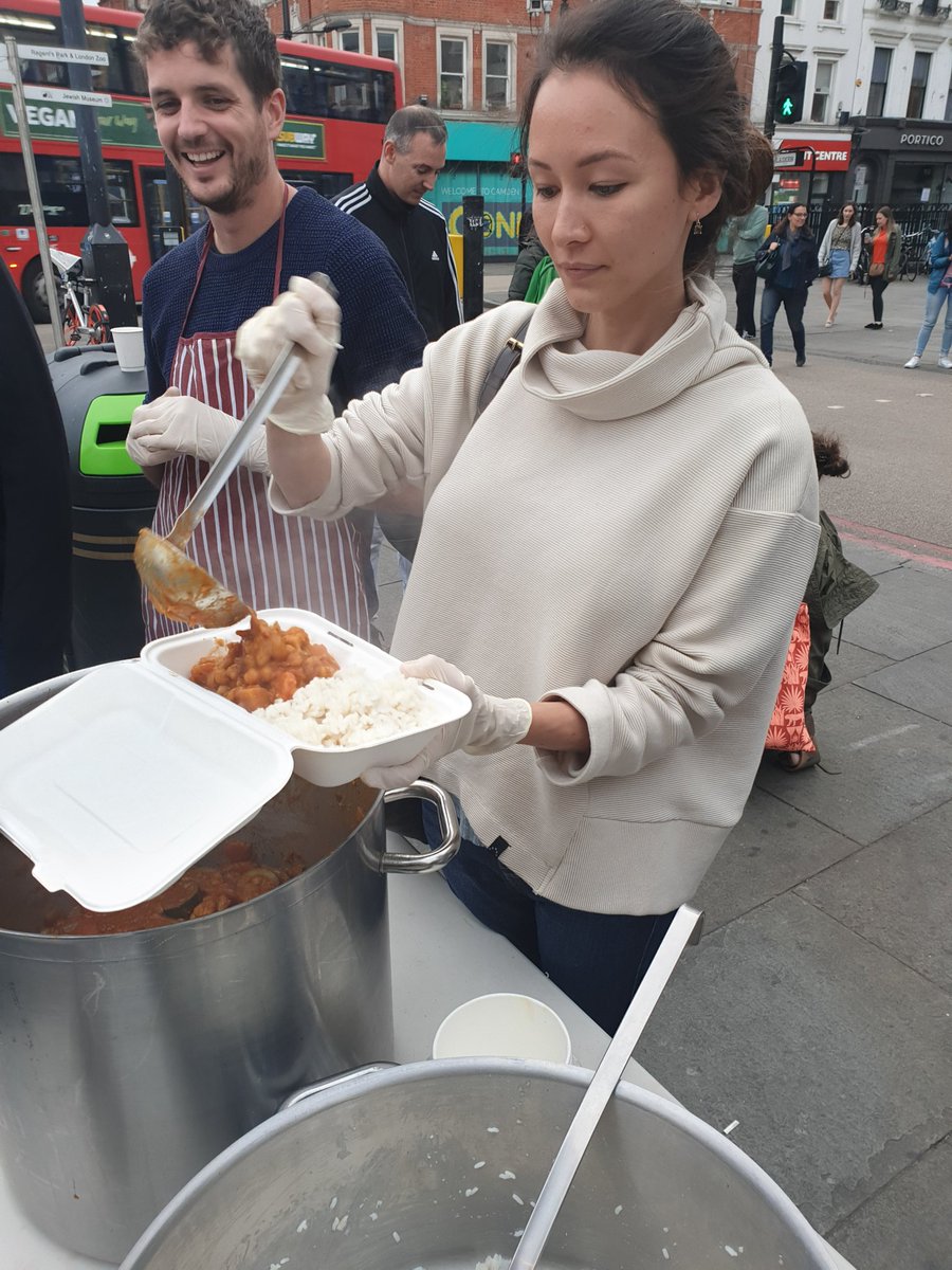 streetskitchen's tweet photo. Busy in #Camden earlier with @RefugeeCKitchen 
We also stood in #Solidarity against ALL homophobia in #Camden and anywhere ✊🏳️‍🌈
We are open and available to everyone except bigots.❤
#CamdenForAll
#LGBTQiHomelessSolidarity 
#GiveAShift https://t.co/2jqEglFqGm