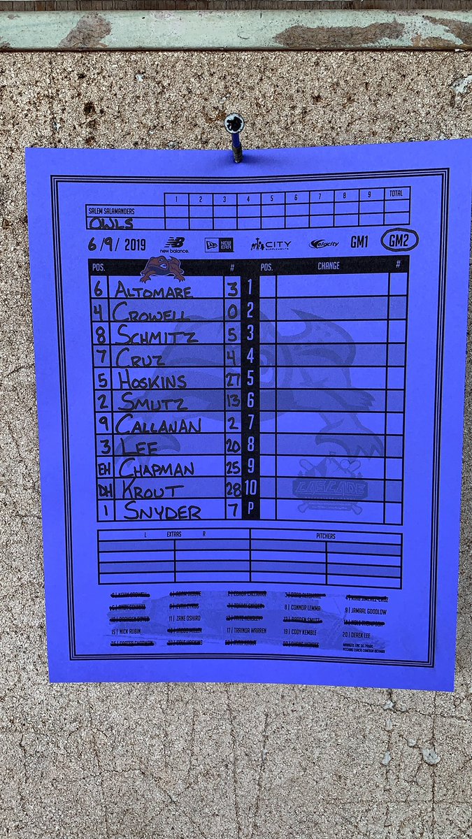 Salamanders_CCL's tweet photo. 🦎GAME 2 LINEUP🦎 Tommy Snyder from @PLUBaseball gets the ball #MoneyManders https://t.co/kPxH2rXfkh