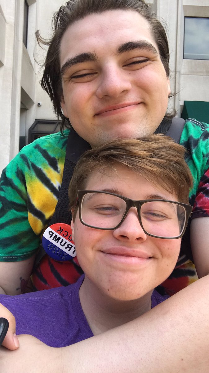 apugssunday's tweet photo. My hubro and his partner celebrating #PrideMonth2019 Love you ❤️🐾🐾 #loveislove #philadelphiaprideparade #pridepug #pflag https://t.co/DNu9mR4MQ9