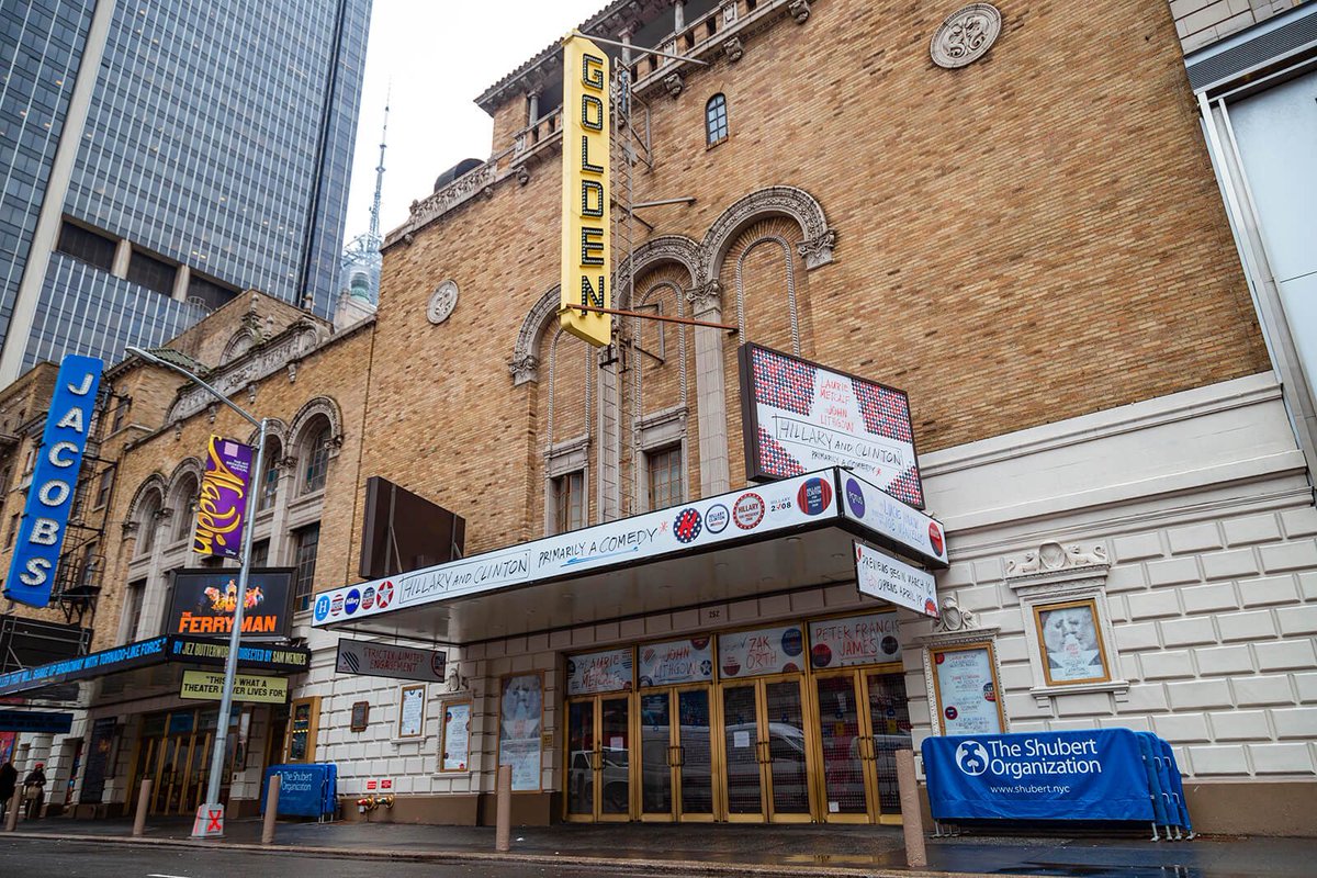 TimesSquareNYC's tweet photo. We’re down to 3 hours which means we need to talk about #LaurieMetcalf in @HillaryAndCBway. 1) how this is her 3rd Broadway show in a row at the Golden Theater on 45th Street. 2) this is her third consecutive nomination for best actress in a play. Tonight could be a #hattrick. https://t.co/GEmzP2HDhf