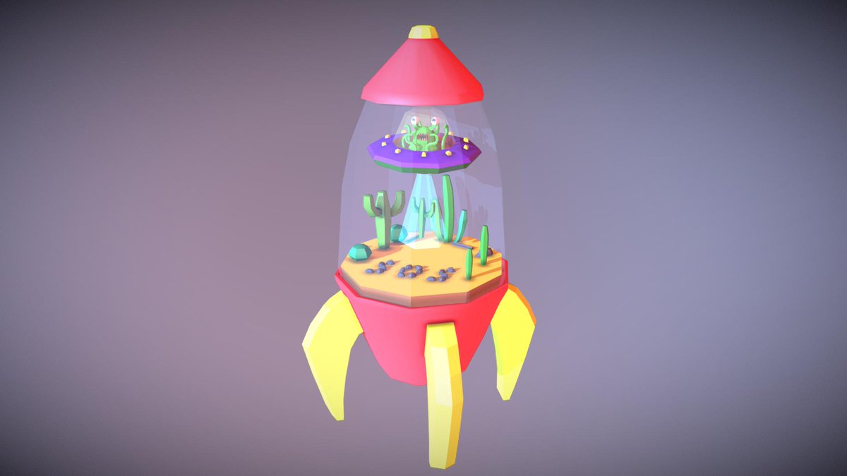chii95's tweet photo. Screenshot from my new Low Poly object.
#lowpoly #alien #rocket 
https://t.co/fZVM0PbUCa https://t.co/RviriBSFJ1