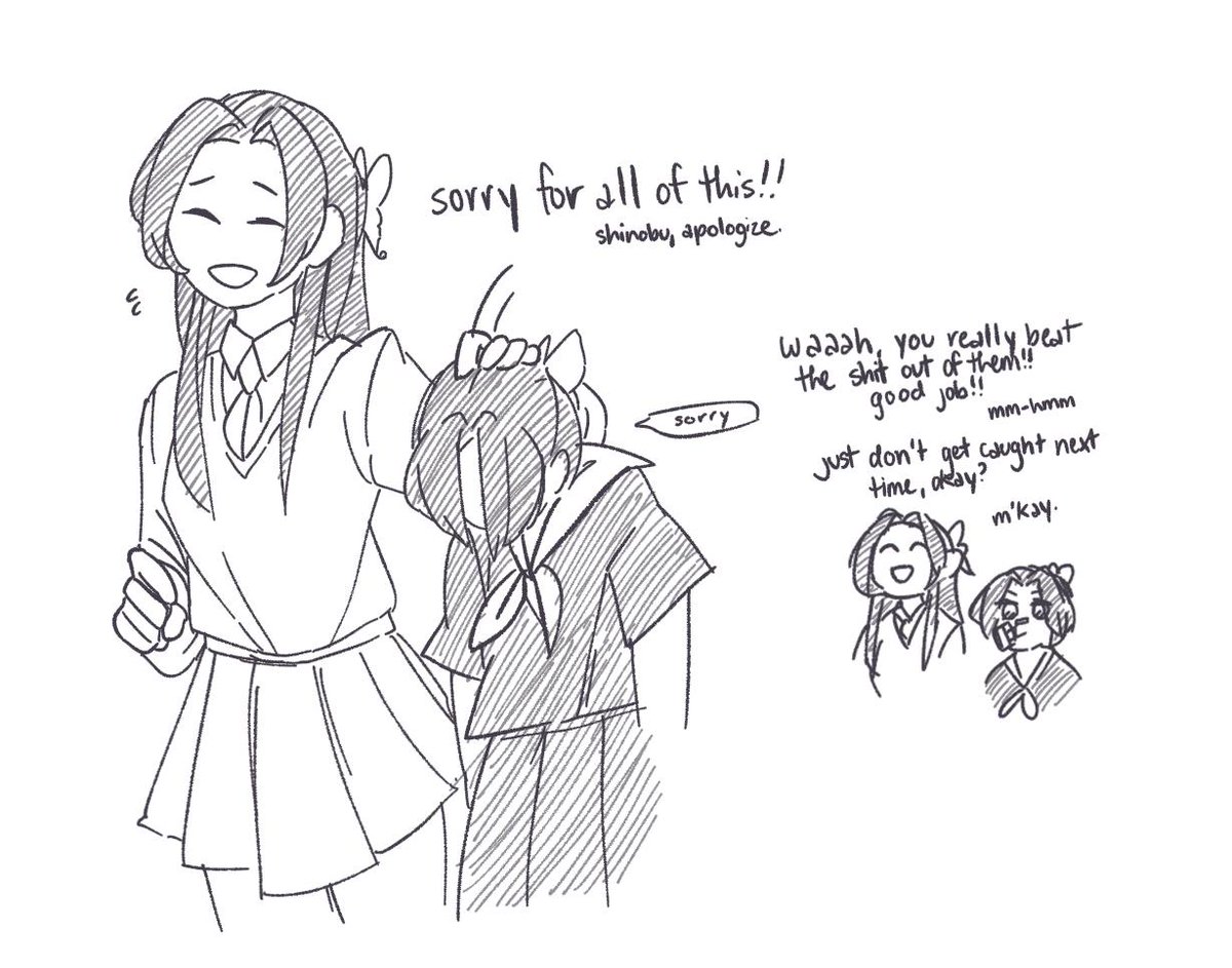 shinobu was a menace in middle school change my mind #kimetsunoyaiba 