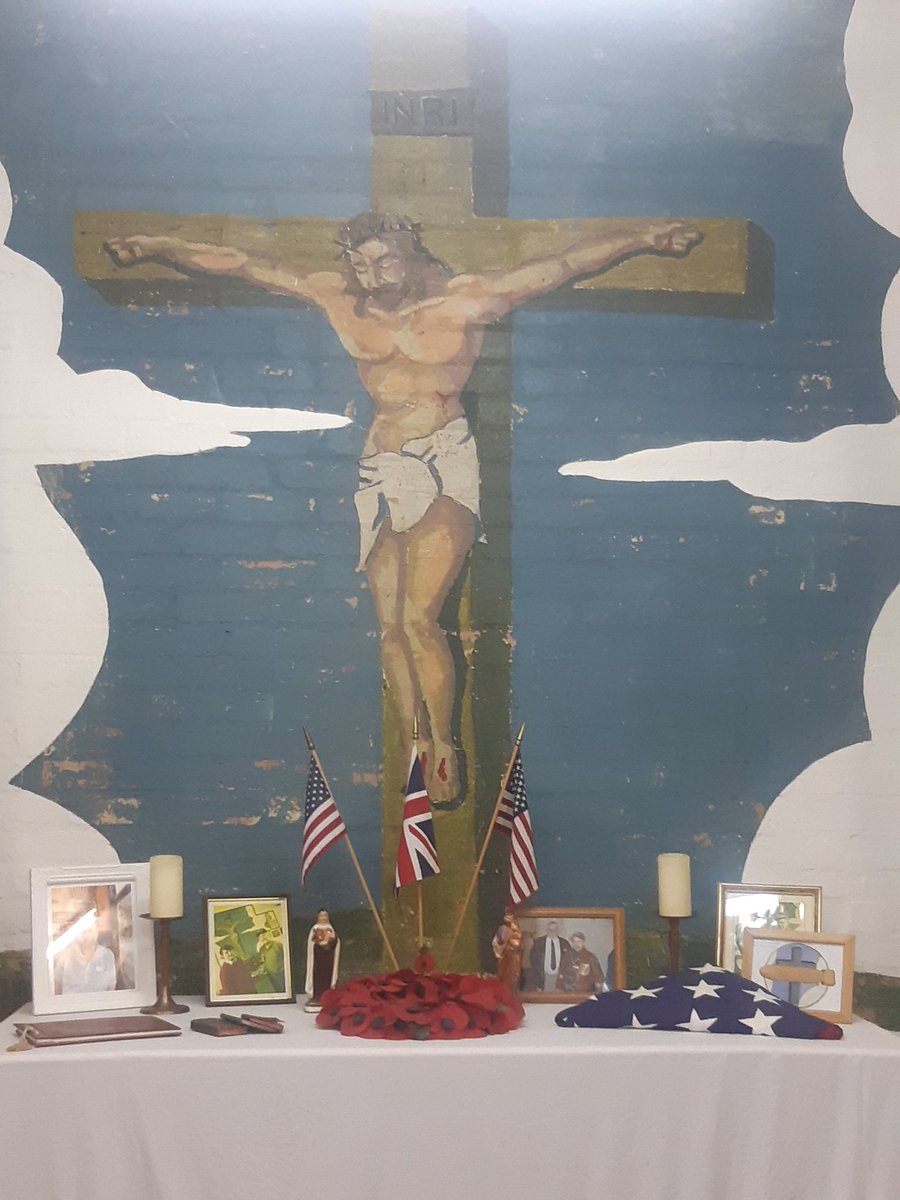 AmerLibraryUK's tweet photo. Today we were delighted to visit Hethel, home of the 389th Bomb Group. This image is the Memorial area inside the chapel #Hethel #keepthememoryalive75 , #389thBG #WWII #ww2 #Norfolk #8thAF #themighty8th #friendlyinvasion https://t.co/xy8cXLJ768