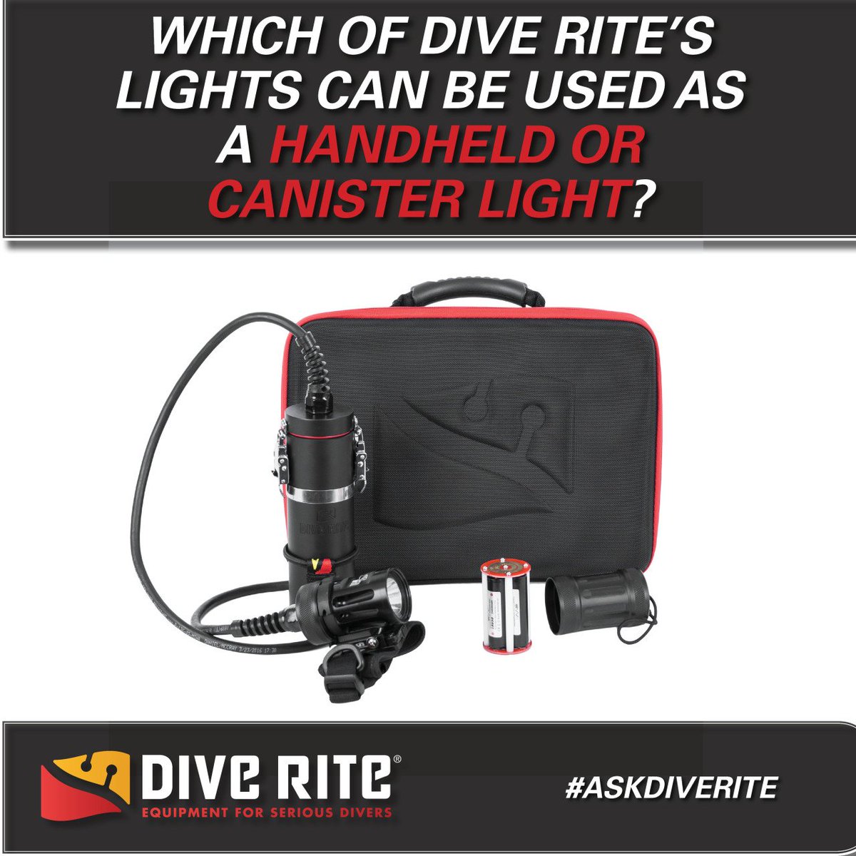 The HP50 is Dive Rite's high powered, modular lighting system that can transform from a compact handheld to a multi-hour technical canister light. 
-
Is your primary light a handheld or a canister light?

#scubadiving #primaryscubalights #diverite #askdiverite