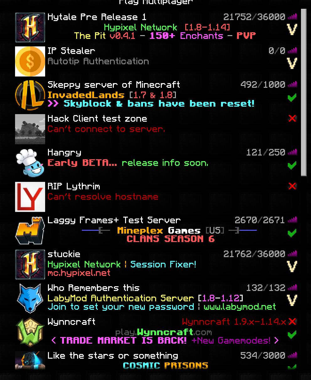 minecraft pvp servers on Mitch Sk1er On Twitter My Server List Fire Ngl