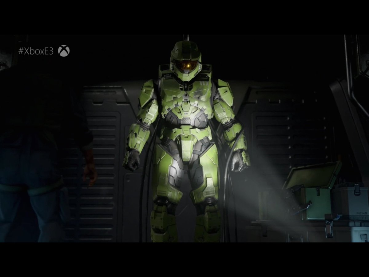 GAMEwhiterose's tweet photo. Just before we leave can we get a like or retweet for the return of your main man Master Chief with #HaloInfinite
#GAMEatE3 💚 https://t.co/JERFXdUDJv