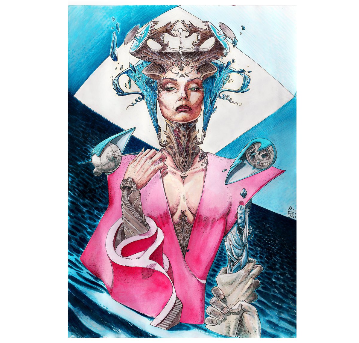 Mother of Chaos[#chaoticscifi] [#scifiart] [#cyberpunkart] [#webpunk] [#retrofuture] [#portraitgirl] [#wipart] [#cybergirl] [#艺术家] [#艺术] [#绘画] [#höt] [#художник] [#cyberculture] [#искусство] [#futurism] instagram.com/k.pantoulas.ar… [#extremefashion] [#biomechanical]