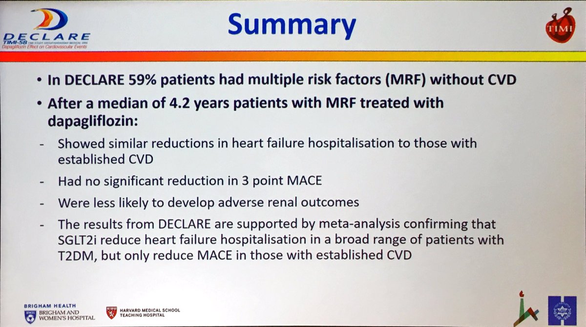 cristinatejerap's tweet image. Subanálisis DECLARE: múltiples factores RCV vs ECV establecida #2019ADA #ADA2019 ⏬hospitalización x insuf ❤️similar pero solo ⏬mace y mejora fx renal en prev secundaria.