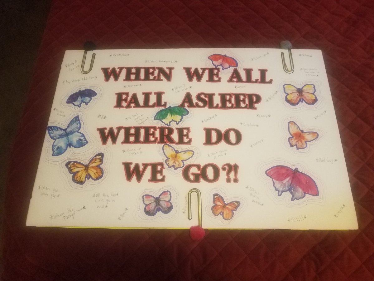 HopeLoving2's tweet photo. Ready for Billie Eilish! Sadly I forgot my poster but hopefully she still sees this! @billieeilish @UnitedCenter https://t.co/93k0ghniZN