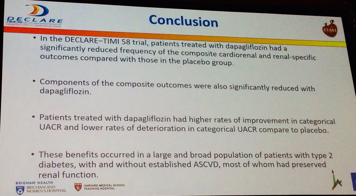 BeatrizLardies's tweet image. Los resultados del DECLARE-TIMI revalidan una vez más la nefroprotección y el beneficio renal de los inhibidores de SGLT2 #ADA2019 #2019ADA