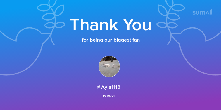 anjdeb's tweet photo. Our biggest fans this week: Ayla1118. Thank you! via https://t.co/b1pDPmDMaC https://t.co/5WTaimNLiG