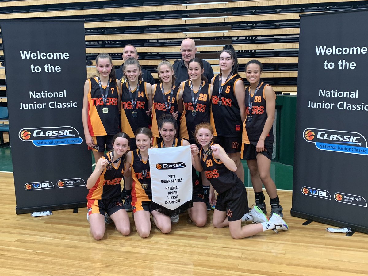 Basketball_Vic's tweet photo. Congratulations to @MELB_TIGERS U14 Girls on taking out a #NJC19 championship! https://t.co/0698UfT2dX