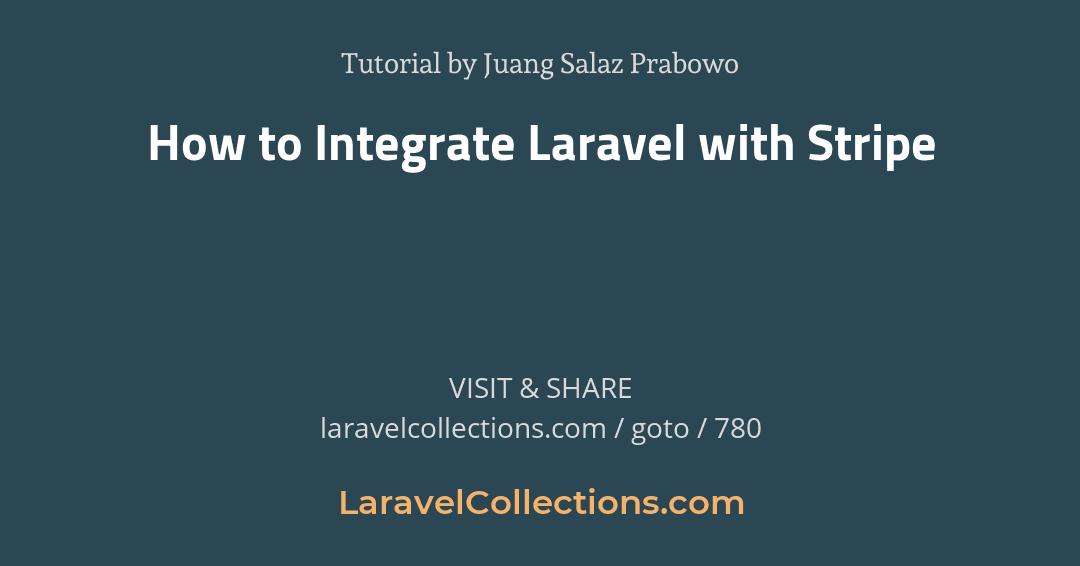 LaraCollectionz's tweet image. How to Integrate Laravel with Stripe
Tutorial by Juang Salaz Prabowo
laravelcollections.com/goto/780
#LaravelCollections #laravel #php #dev #coder #coding #developer #Programming #javascript