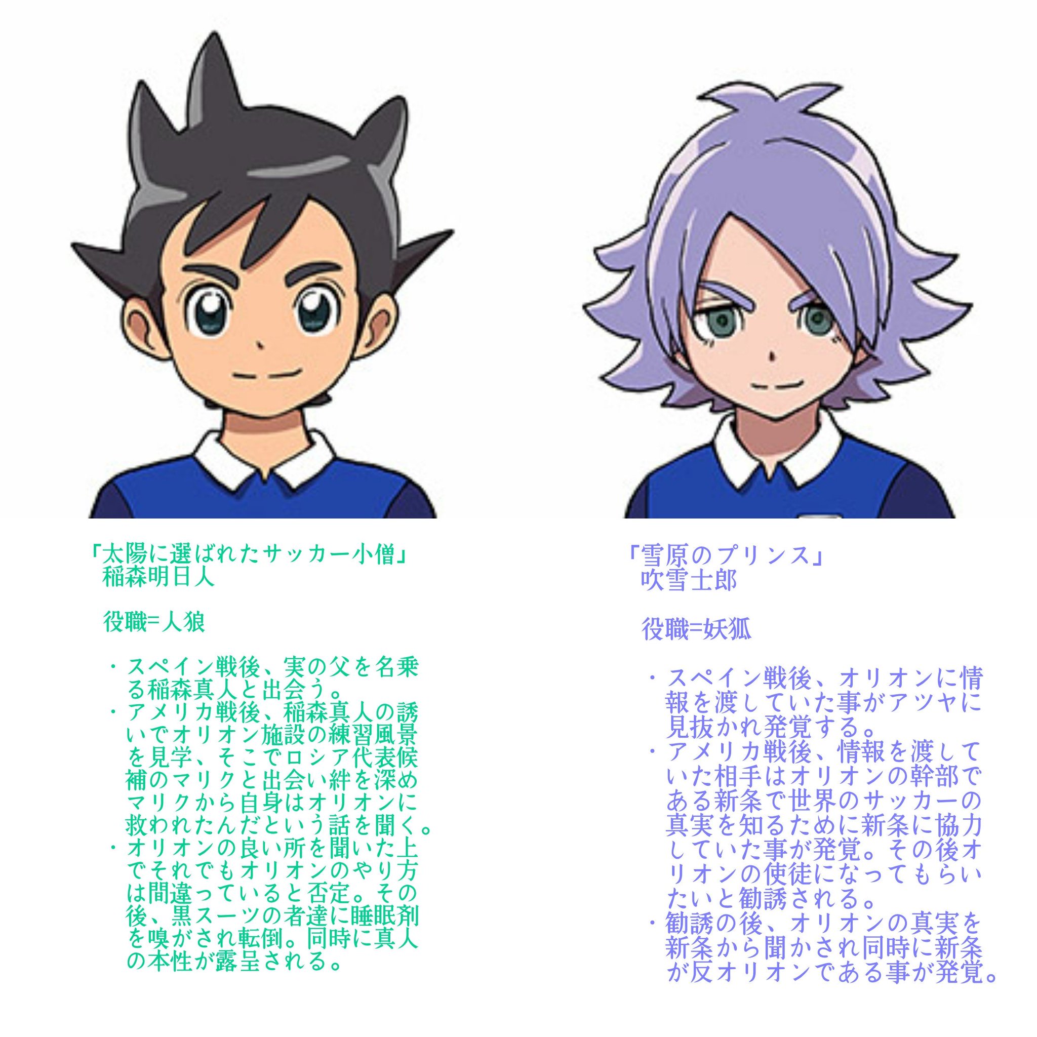 イナイレ イナズマイレブン オリオンの刻印 人狼カード 吹雪士郎 イナイレ イナズマイレブン オリオンの刻印 人狼カード 吹雪士郎