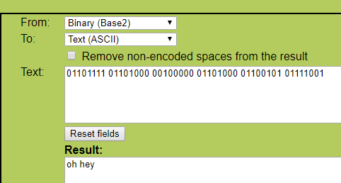 themonotonist's tweet image. NEW DISCOVERY in the Halo Infinite E3 trailer. I found that this line at the top that looks like .::.:::: is actually binary: 01101111 01101000 00100000 01101000 01100101 01111001 . It translates to ASCII as: "oh hey". What a monumental discovery