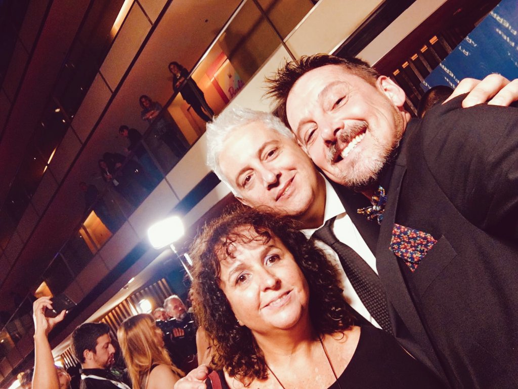 DrCormi's tweet photo. Ya en la #AlfombraRoja de los #MartinFierro2019 @Veronxveron @marianopeluffo y @gabybutu en representación de todo el equipo de @cuestiondepeso @CanalNetAr https://t.co/GFmxIiA7fH