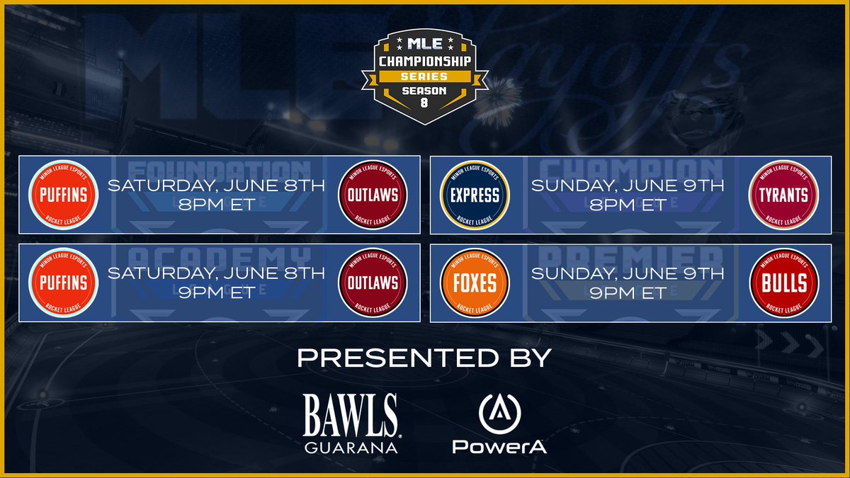 MLEsportsGG's tweet photo. We are halfway through the MLE Championship weekend! Tonight both #ChampLeague and #PremierLeague will crown their Champions! Don't miss any of the action and join us live on the MLE Network!
📺https://t.co/yZRi67JlMU
#RocketLeague #Esports #gaming https://t.co/rW4RUhvaza